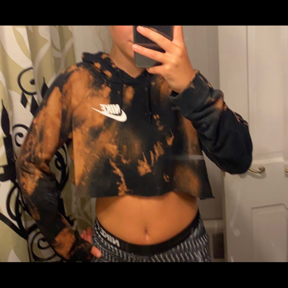 bleeched nike hoodie